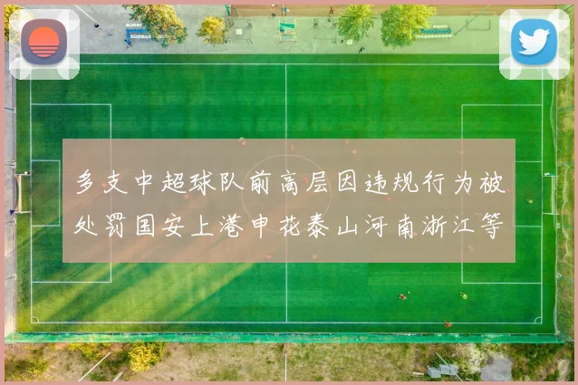 多支中超球队前高层因违规行为被处罚国安上港申花泰山河南浙江等队受影响